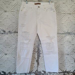 Joe’s Jeans The Lover Denim Mid Rise Baggy Crop Distress Jeans Women’s Size 26